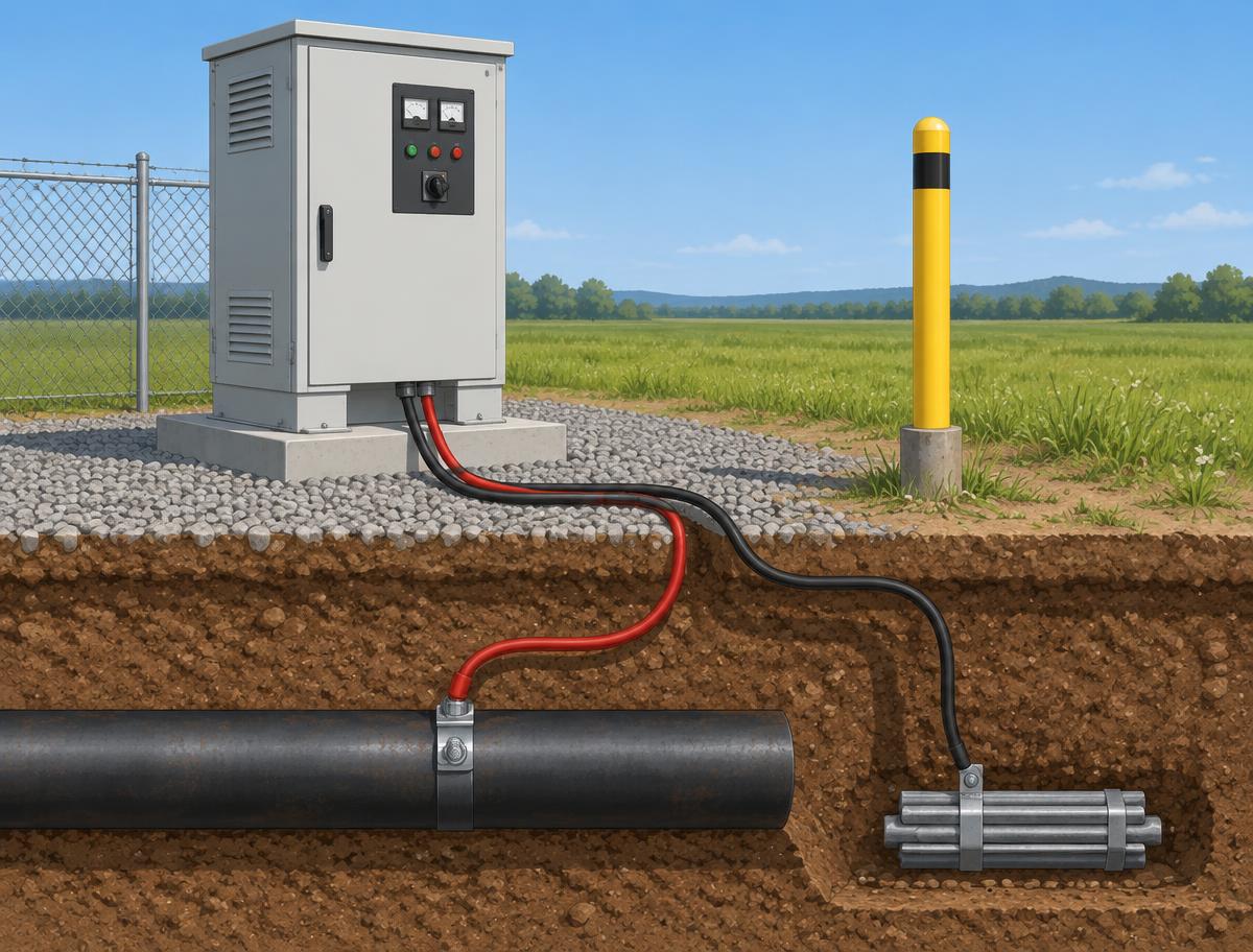 Protection cathodique des pipelines